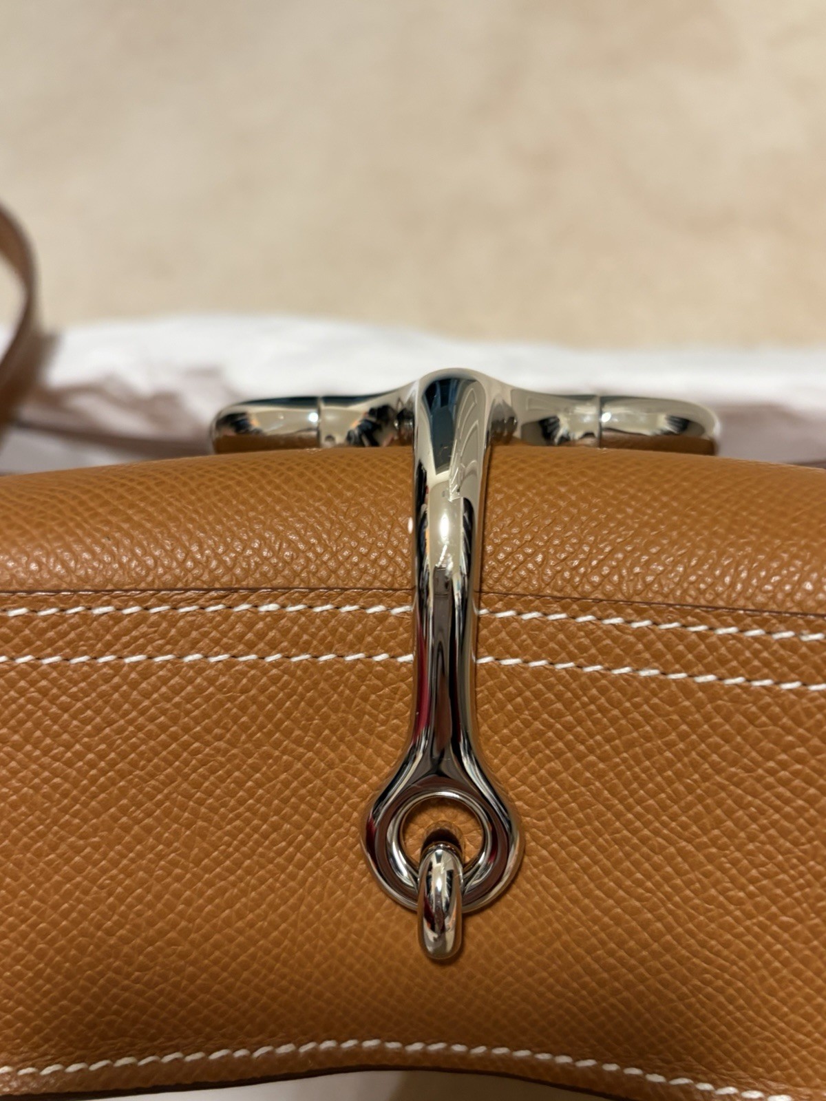 Hermes Della Cavelleria Elan Epsom 37 Gold  New receipt. Rare SOLD OUT — image 16
