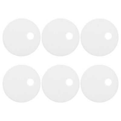 6Pcs Toilet Screw Cover Caps Plastic White Easy Install Decorative Bolt Covers