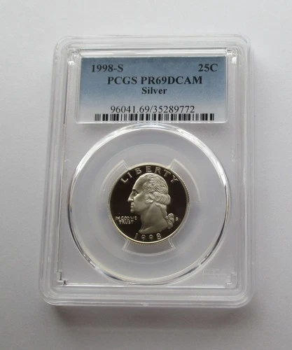 1998-S  PGCS PR69DCAM  SILVER PROOF WASHINGTON QUARTER