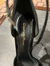 Sleek black peep-toe with ankle strap Gianvito Rossi