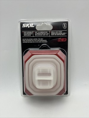 SKIL 12V/20V Collapsible Lantern 300-Lumen LED, USB-C Out Port - TOOL ONLY