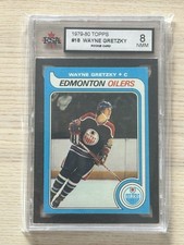 1979-80 TOPPS WAYNE GRETZKY ROOKIE CARD KSA 8 NEAR MINT-MINT. rookie card picture