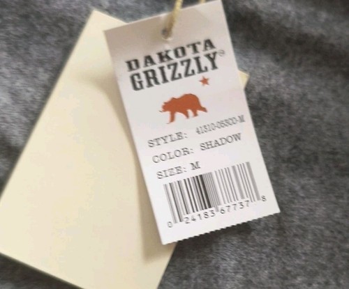 Dakota Grizzly Long Sleeve Gray Flannel Button Work Shirt Jacket Size Medium - Picture 8 of 11