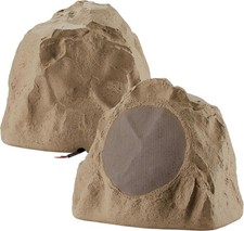 Theater Solutions 2R8S 8" Outdoor Rock Speakers 2-Pack Sandstone Weatherproof