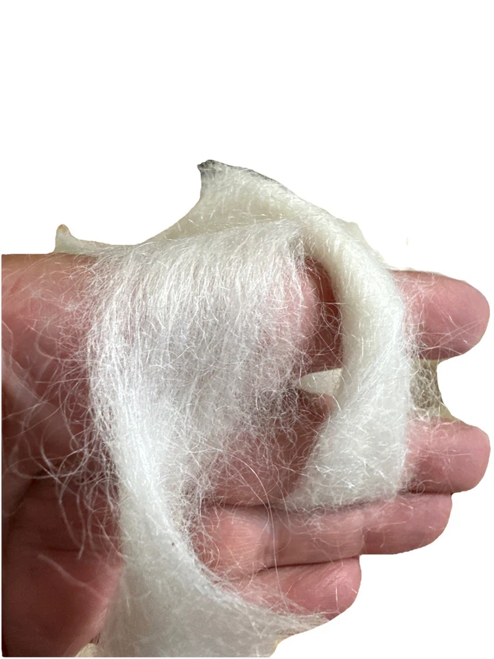 Huacaya branca itinerante alpaca 4 oz - Imagem 2 de 2