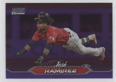 2024 Stadium Club Chrome Purple Refractor 12/75 Jose Ramirez José Ramírez 09if