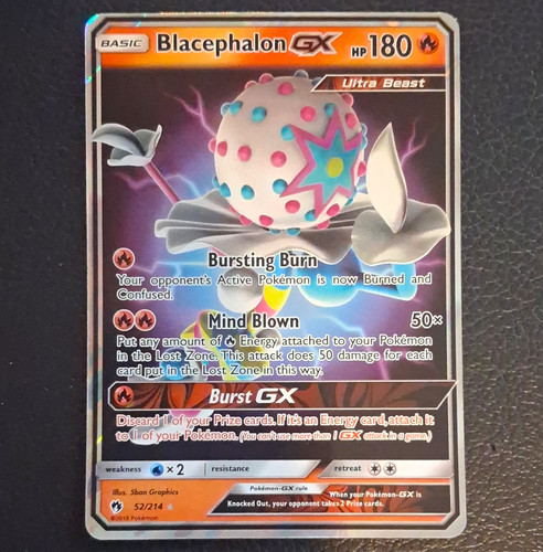 Pokémon TCG Blacephalon GX 52/214 SM Lost Thunder Ultra Rare Holo EN