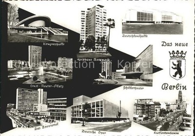 BERLIN CITY the new Berlin Kongresshalle Ernst Reuter Platz zoo district opera Ku