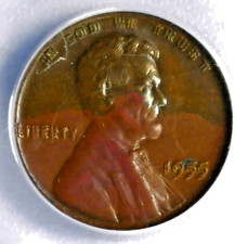 Lincoln Wheat 1 Cent 1955 . Double Die Obverse Attractive Key Date