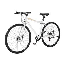 Uimoso Hybrid Bike Mens Hybrid Bicycle 700C Aluminum City Commuter Bike 7-Speed