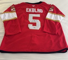 AARON EKBLAD SIGNED FLORIDA PANTHERS JERSEY SIZE 54 W/SCPATCH BECKETT BAS NEW