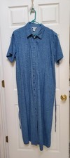 Robbie Bee Denim Maxi Dress Short Sleeve 90s Shirt Dress size 20W NWT