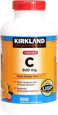 (1) Kirkland Signature Chewable Vitamin C 500 mg., 500 Tablets