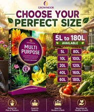 GROWMOOR MULTI PURPOSE SOIL COMPOST FLOWER FERTILISER FOR GARDEN POTTING MIX NEW