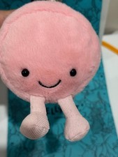 Jellycat Amuseables Pink Mia Macaron Plush Bag Charm Keychain Cute Gift NWT