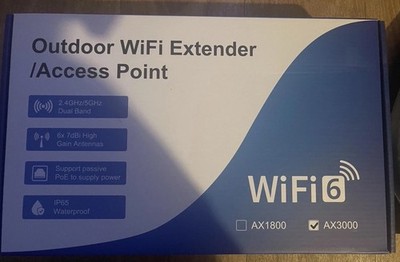 AX3000 WiFi Mesh Extender Long Range Outdoor WiFi 6 Access Point Repeater PoE