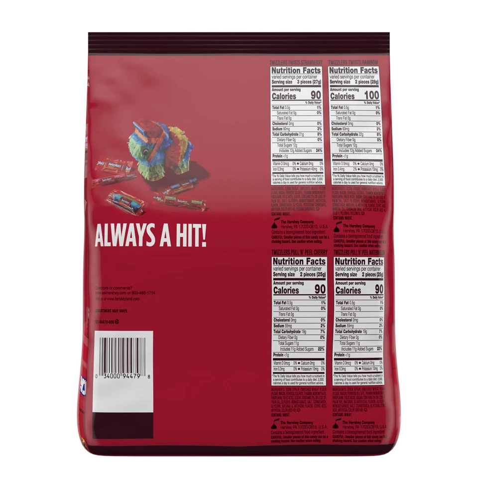 TWIZZLERS Assorted Flavored Chewy Candy Bulk Party Pack 46.34 Ounce Treats - Image 2 of 4
