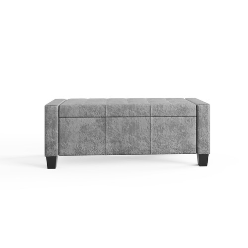 Verona Ottoman Storage Bench Window Seat Storage Box Bedroom Living Velvet - Picture 7 of 10