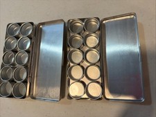 2 ALUMINUM JEWELRY BEAD ORGANIZER BOX STORAGE CASE 10 COMPARTMENTS Ea