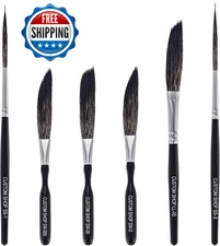 Pinstriping Brush Master Set (Sword #0, 00, 000, Scroll #1 & #2, Long Liner #00)