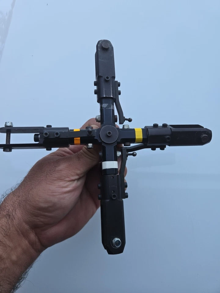 Vintage Rc Helicopter 4 Rotor Head 4 Blade Hirobo Gmp Schlutter Miniature... - Image 3 of 4