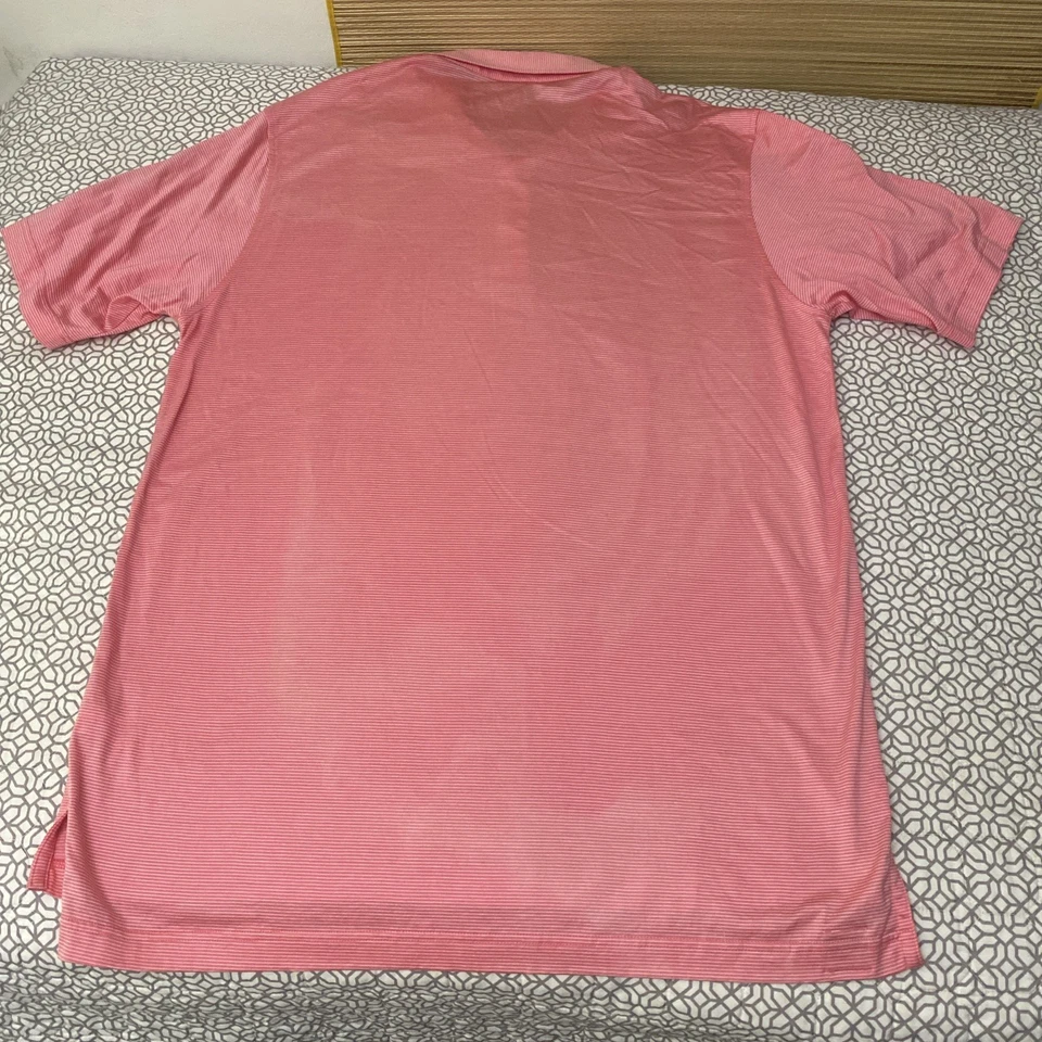 Camisa polo Peter Millar a rayas para hombre talla grande coral a rayas ropa de golf L Foto 4 de 4