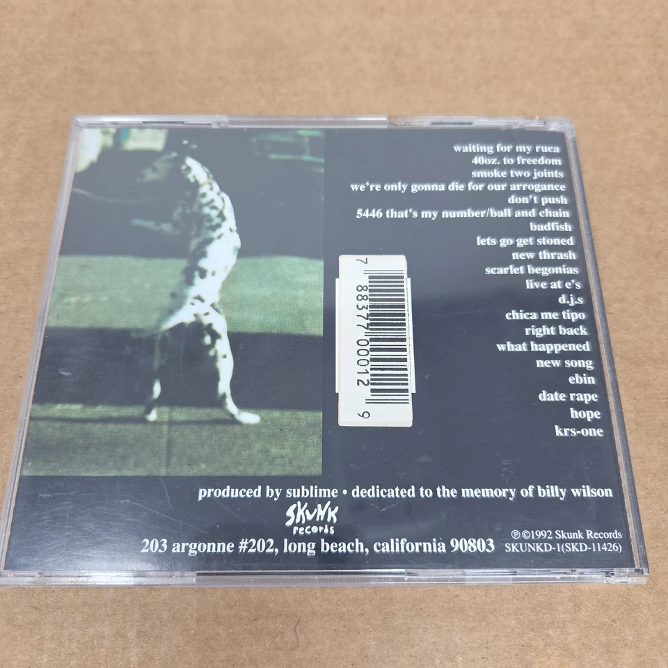 Sublime 40 Oz. To Freedom Skunk Records CD Rare Early Pressing 1992 Skd-11426 - Image 2 of 4