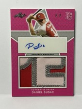 2019 Leaf Metal Perfect Game All-American Patch Auto Pink #PADS1 Daniel Susac /8