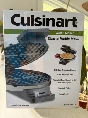 Cuisinart Round Classic Waffle Maker Brushed Stainless Model# WMR-CA New