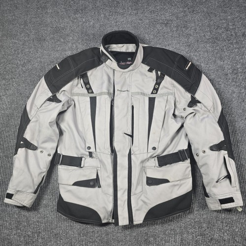 Tourmaster Transition Series 2 Jacket Mens XL Gray Black Motorcycle Armor CE