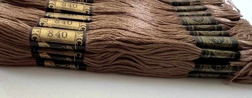 DMC Embroidery Floss Color #840 Beige Brown - Medium lot Of 24 New - Image 3 of 4