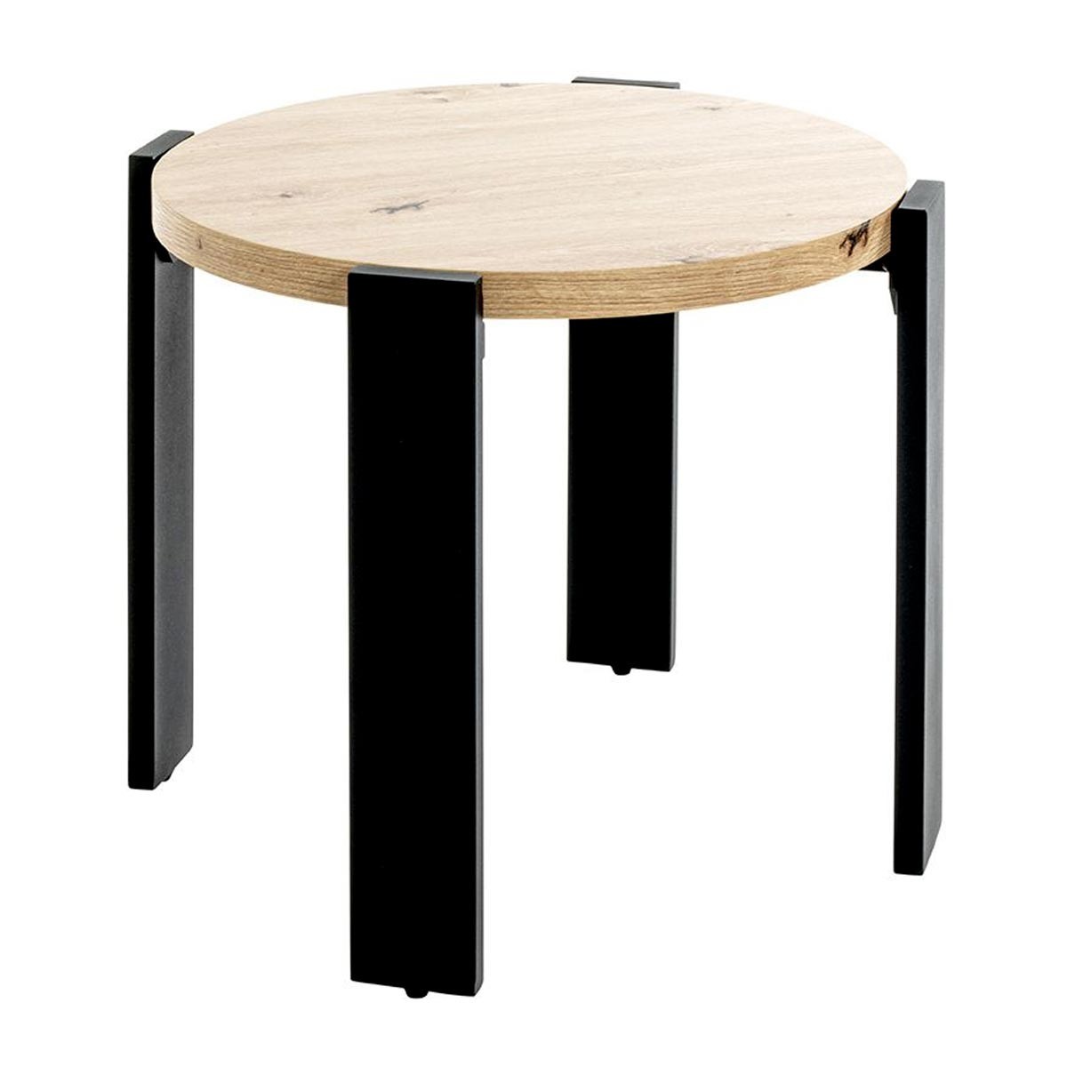 Table basse bois naturel 50cm Tiny petit meuble de salon bicolore