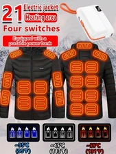  21 Areas USB Electric Heating Jacket Warm Coat -US 