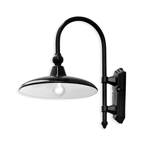 Applique Da Esterno Classica Campobasso Metallo E Ceramica Nero 1 Luce E27 - Foto 1 di 1