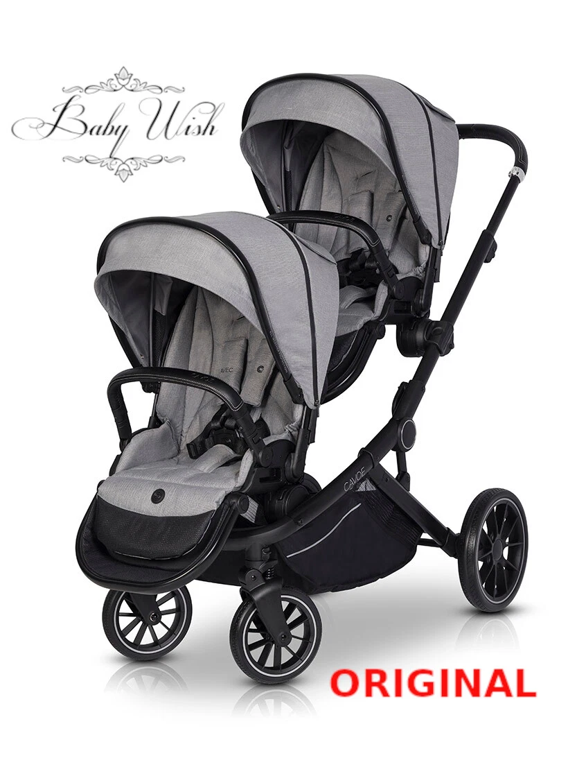 CAVOE AVEC DUO SLIM BABY KIDS STROLLER TWIN DOUBLE PRAM 2in1