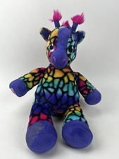 Build-A-Bear Plush Giraffe Wild Style Rainbow Multi-Color Stuffed Animal 19"
