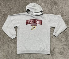 KID REEBOK NFL THROWBACK WASHINGTON REDSKINS TEAM PULLOVER GRAY HOODIE XL 18-20
