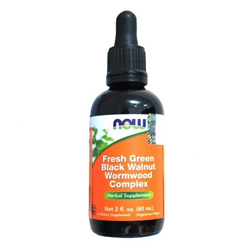 Now Foods Fresh Green Black Walnut Wormwood Complex 60ml Herbal