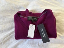 New Banana Republic TODD  DUNCAN CASHMERE V-NECK SWEATER Men  s Large Maroon NWT