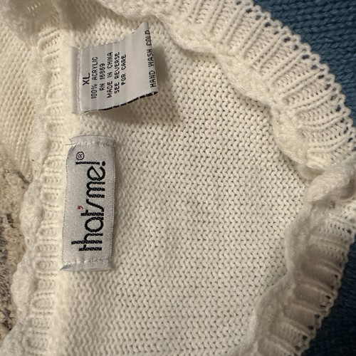 Vintage Strickjacke mit Blumenstickerei creme XL Grannycore - Bild 6 von 7