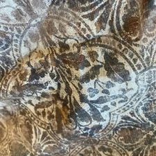 FRONTGATE Queen  Duvet Persian Rug Design Tan Blue  Brown  distressed  EUC