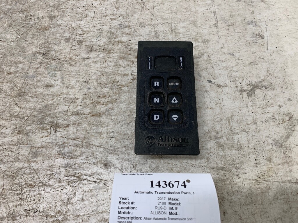 Allison Automatic Transmission Push Button Shift Pad