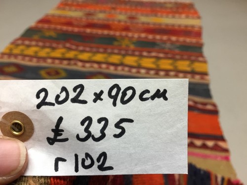 Old Turkish Kilim Runner 202x90 cm, shabby chic, vintage kelim rug, small kilim - Picture 10 of 10