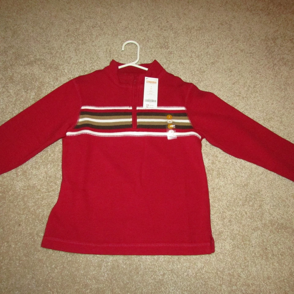 Chicos Gymboree Rojo Marrón Tostado Acanalado Punto Camisa Sudadera Suéter Nuevo con Etiquetas Vacaciones 5 Foto 2 de 4