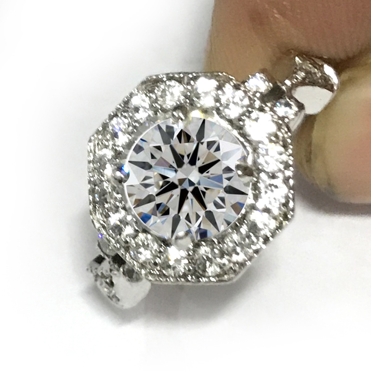 4.15ct D-h-Color vvs1/GREAT WHITE ENGAGEMENT GORGEOUS .925