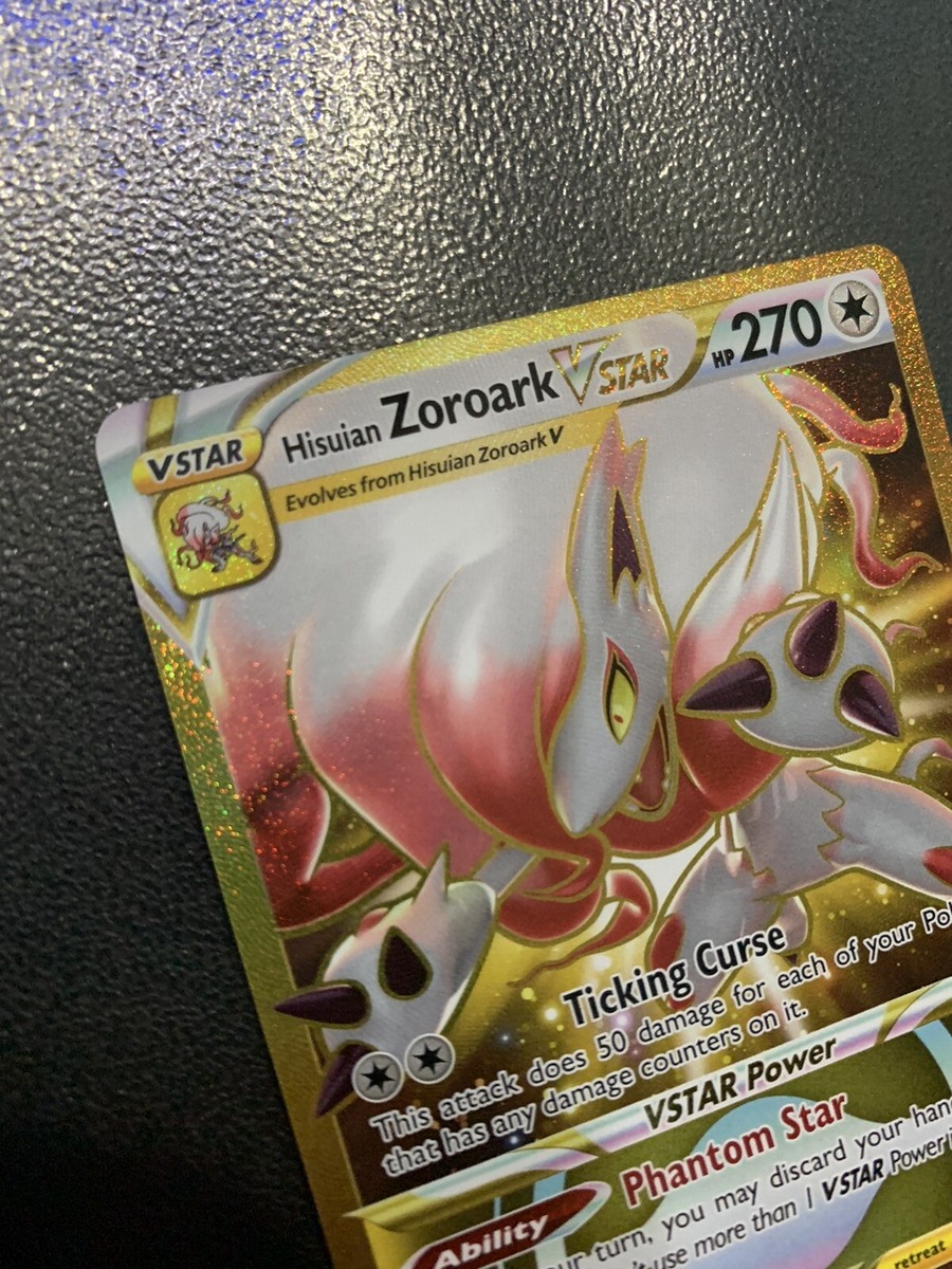 Pokémon Card Hisuian Zoroark VSTAR Gold 213/196 Lost Origin