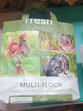 Chicken, UpCycled feed bag totes,  Reusable Grocery Bags,  Reusable Totes 