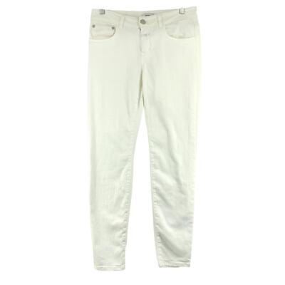 Closed Denim Women Size 28 Jeans Baker Slim Crop Stretch White Cotton Italy Made