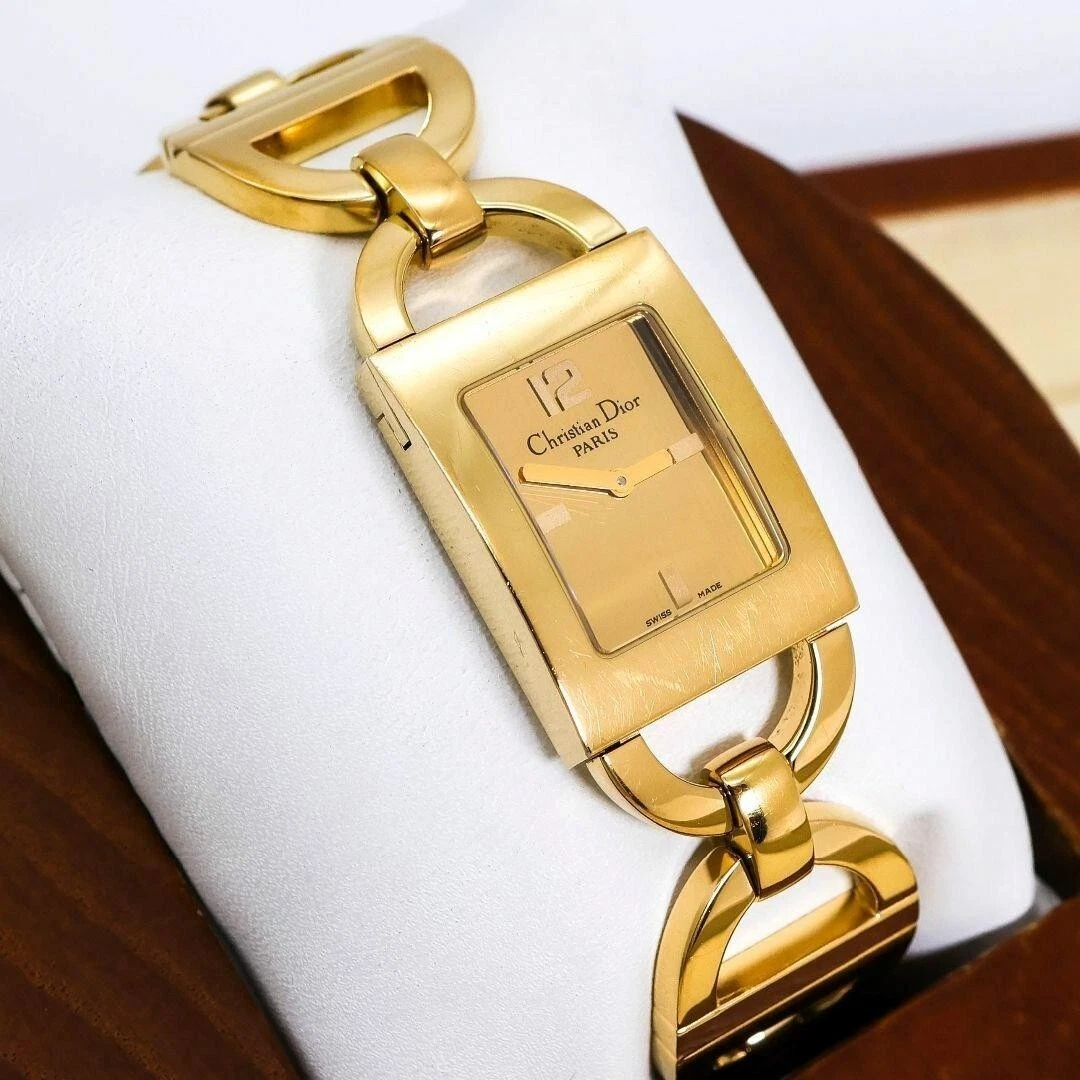 Montre Christian Dior Maris dorée neuve pile fonctionne E240