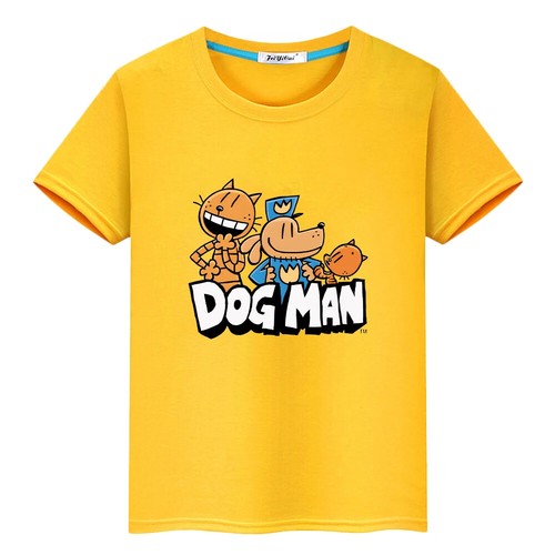Dog Man Print t shirt Short Tops Anime Tees pride tshirt y2k one piece kids - Picture 14 of 27